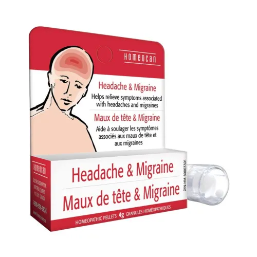 Homeocan Headache & Migraine Homeopathic Pellets 4g @