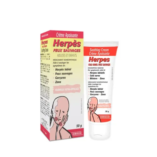 Homeocan Herpes Soothing Cream Cold Sores 50g @