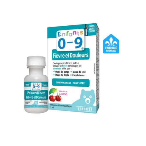 Homeocan Kids 0-9 Pain and Fever -Cherry Flavour 25ml