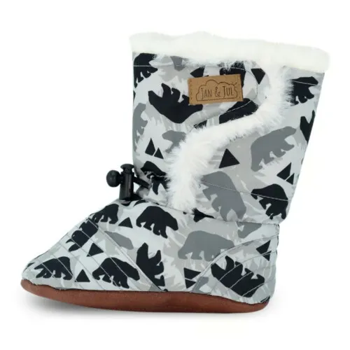 Jan & Jul Baby Stay-Put Cozy Booties - Bear S