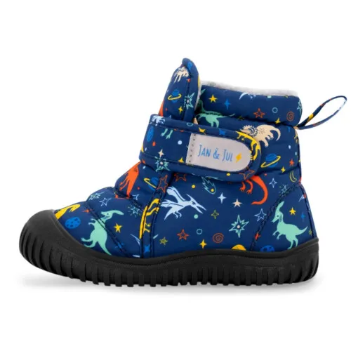Jan & Jul Kids Insulated Ankle Boots - Space Dinos US 6