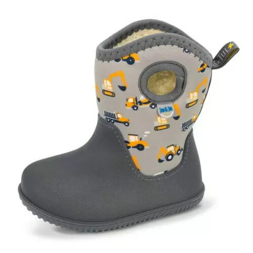 Jan & Jul Kids Toasty-Dry Lite Winter Boots Grey Construction