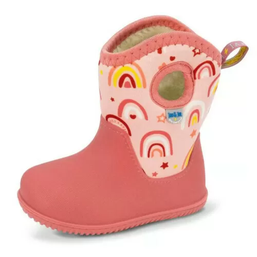 Jan & Jul Kids Toasty-Dry Lite Winter Boots Pink Rainbow