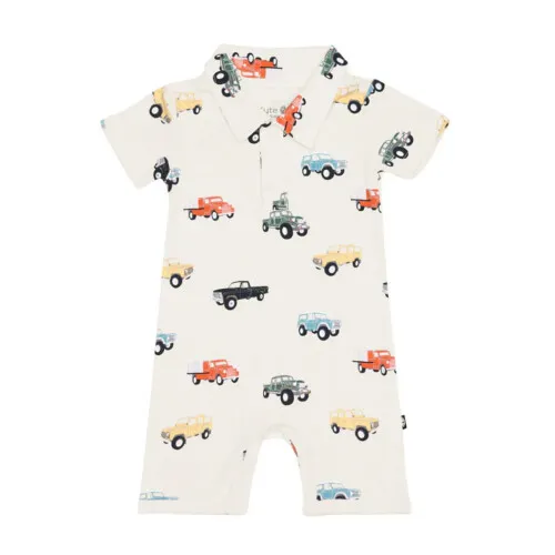 Kyte Baby Polo Shortall in Vintage Truck 3-6 Months