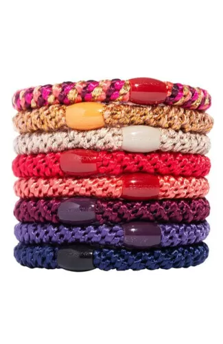 L.Erickson Grab & Go Ponytail Holders Set of Eight - Morocco