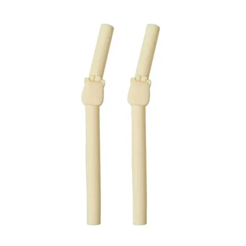 Loulou Lollipop Kids Silicone Straw (Pack of 2) - Born To Be Wild - Giraffe