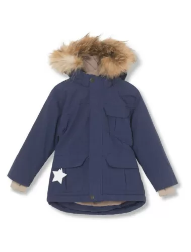 Mini A Ture Walder Fur Jacket Peacoat Blue
