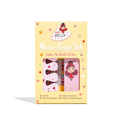 Miss Nella Kids Mini-Cure Set 1 Nail Filer & 2 Sheets of Nail Sticker