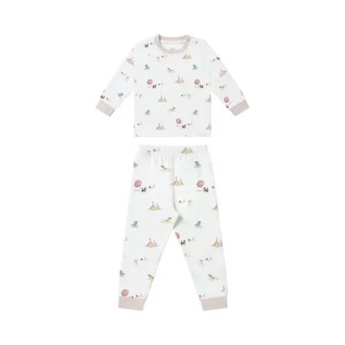 Nest Designs Two-Piece Long Sleeve PJ Set (Bamboo Jersey) - Beach Daze 18M-24M