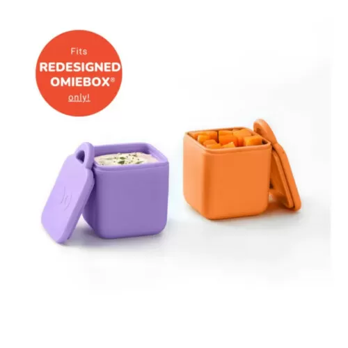 OmieLife OmieDip Silicone Containers Violet/Orange