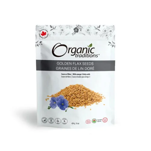 Organic Traditions Golden Flax Seeds 454g @