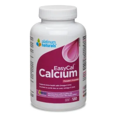 Platinum Naturals Easycal Calcium Prenatal 120 Softgels @
