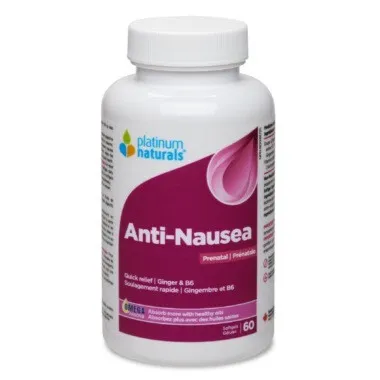 Platinum Naturals Prenatal Anti-Nausea 60 Softgels @