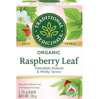 Traditional Medicinals Organic Raspberry Leaf Tea 16 Count