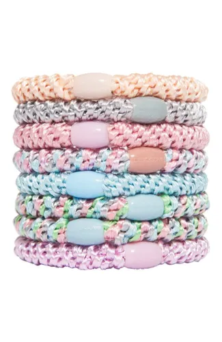 L.Erickson Grab & Go Ponytail Holders Set of Eight - Tutu
