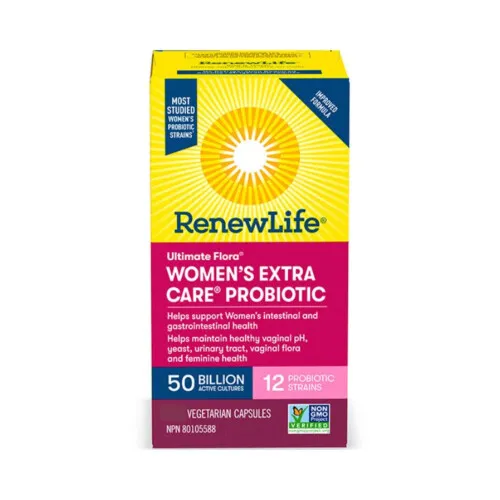 Renew Life Ultimate Flora Vaginal Support For Women 50 Billion 60 Vcaps +Bonus