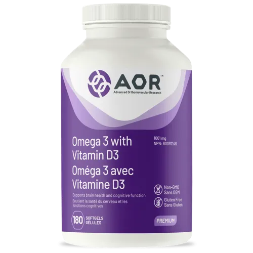 AOR Omega 3 with Vitamin D3 180 Softgels