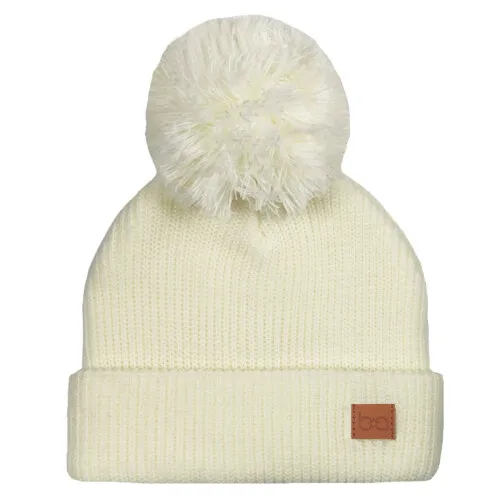 Babyfied Apparel PomPom Toque - Ivory - 0-6M