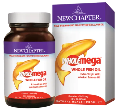 New Chapter Wholemega Fish Oil 1000mg 120 Capsules