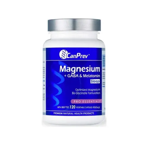 CanPrev Magnesium Sleep + GABA & Melatonin 120 Vegetarian Capsules @