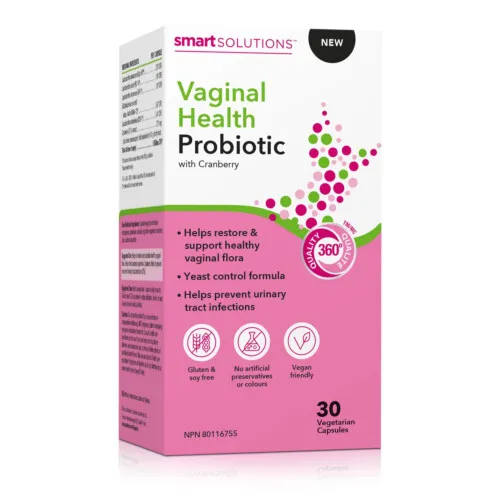 Smart Solutions Vaginal Health Probiotic with Cranberry 30 Vcaps@