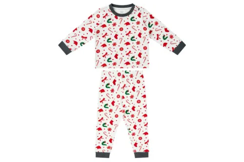 Nest Designs Organic Cotton Two-Piece PJ Set - Eric Carle Candy Cane Lane 4T-5T