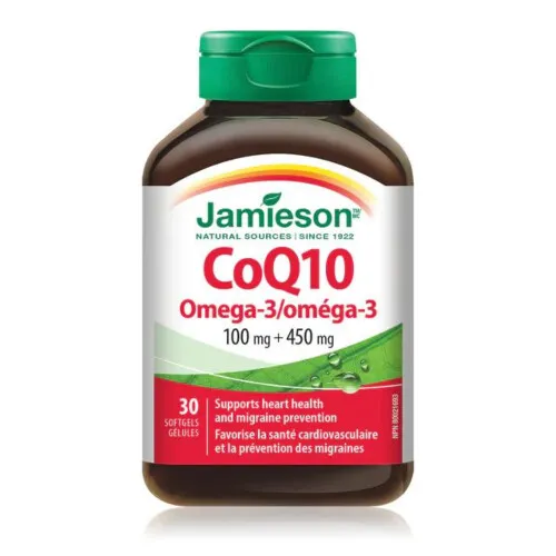 Jamieson CoQ10 100mg with Omega 3 30Capsules