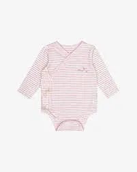 Blara Organic House Peaceful Kimono Long Sleeve Shirt - Pink 1-3M