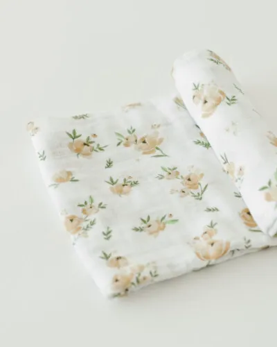 Little Unicorn Cotton Muslin Swaddle Single Yellow Rose