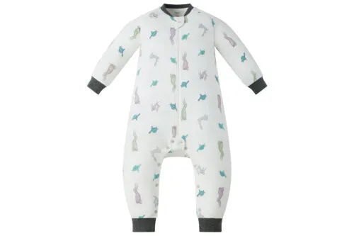 Nest Designs Avocado Bamboo Long Sleeve Footed Sleep Bag 1.0 TOG -The Tortoise & The Hare - 6M-18M