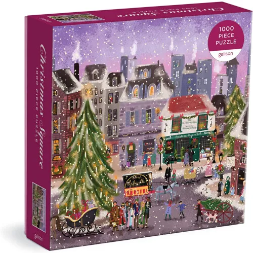 Galison Joy Laforme Christmas Square 1000 Piece Puzzle in Square Box