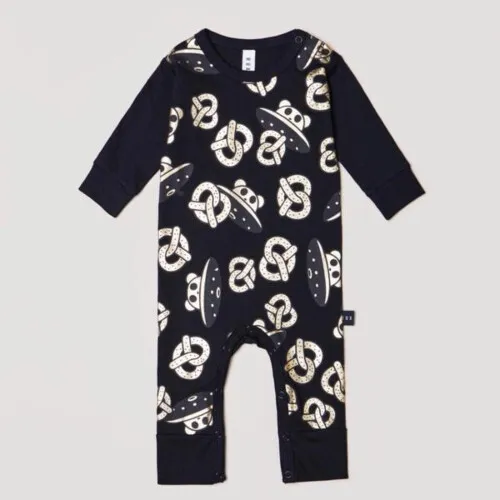Huxbaby Ufo Pretzel Romper - Black