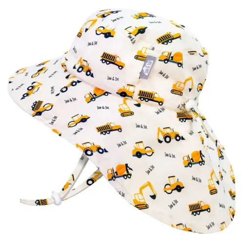 Jan & Jul Kids Sun Hat Cotton Adventure Hat - Little Diggers - L