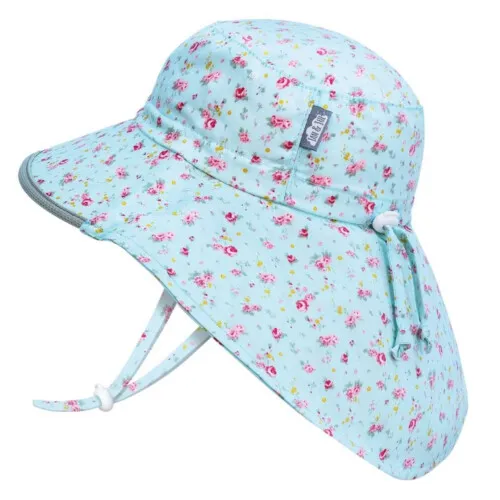 Jan & Jul Kids Sun Hat Cotton Adventure Hat - Retro Rose - M