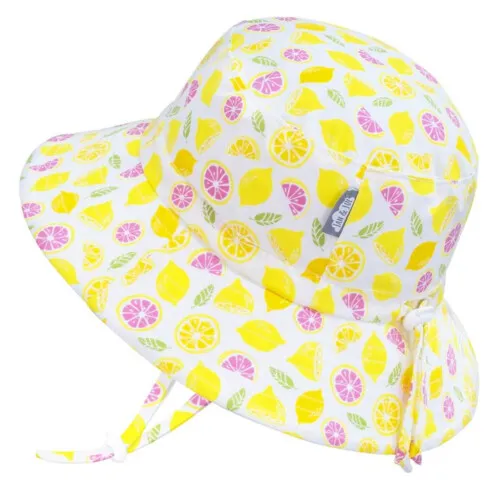Jan & Jul Kids Sun Hat Cotton Bucket Hat - Lemon - M