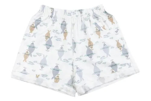 Nest Designs Bamboo Jersey Shorts - Ocean Float 12-18m