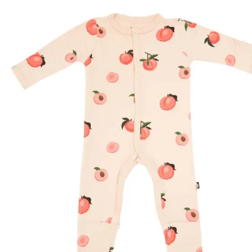 Kyte Baby Romper in Peach - 6-12 Months