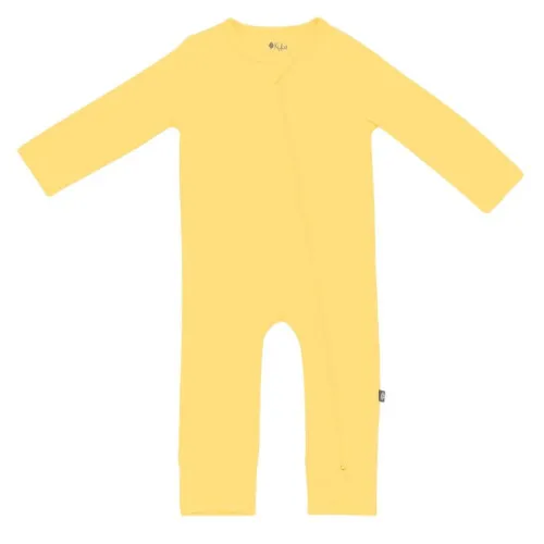Kyte Baby Zippered Romper in Butter - 6-12 Months