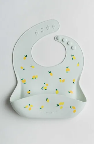 Loulou Lollipop Silicone Bib Printed - Lemon