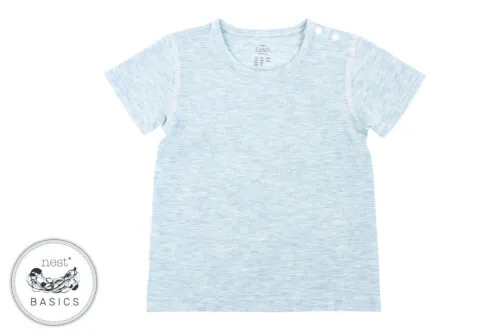 Nest Designs Basics Bamboo Cotton Short Sleeve T-Shirt - Mist 18-24M