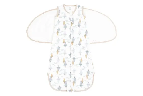 Nest Designs Organic Cotton Swaddle Sleep Bag 1.0 TOG - Ocean Float