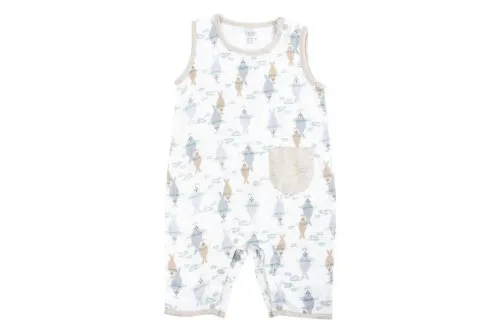 Nest Designs Bamboo Pima Sleeveless Romper - Ocean Float 18-24M