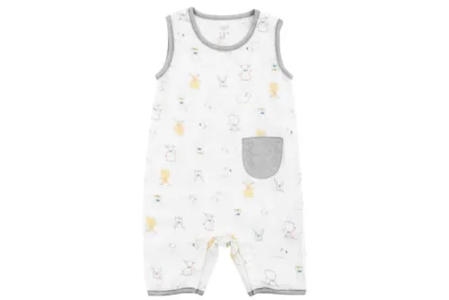 Nest Designs Bamboo Pima Sleeveless Romper - Ox-Standing 6-12M