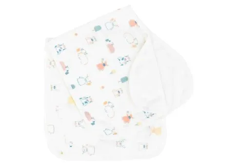 Nest Designs Burp 'n Bib (2 Pack) - Moo Cow