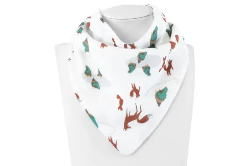 Nest Designs Bamboo Baby Terry Back Bandana Bib - Foxes  2 Pack