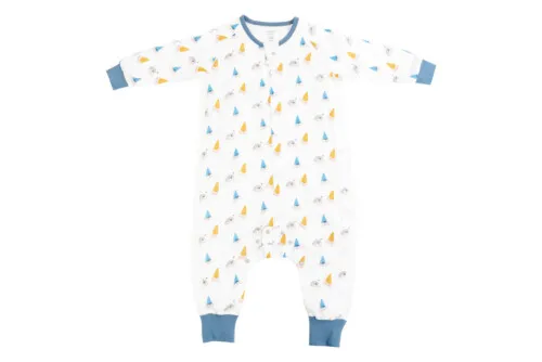 Nest Designs Bamboo Pima Long Sleeve Footed Sleep Bag 0.6 TOG - Hermit Pals 4T-6T