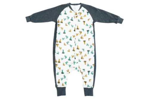 Nest Designs Raglan Bamboo Long Sleeve Sleep Suit - Foxtrot  2.5Tog 18M-2.5T