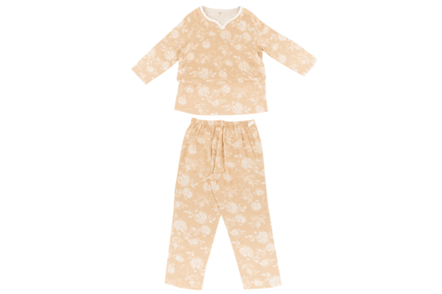 Nest Designs Women's Bamboo Pima 3/4 Sleeve Nursing PJ Set - Pomegranate L