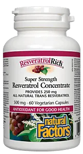 Natural Factors Resveratrol Rich 500mg 60VCapsules