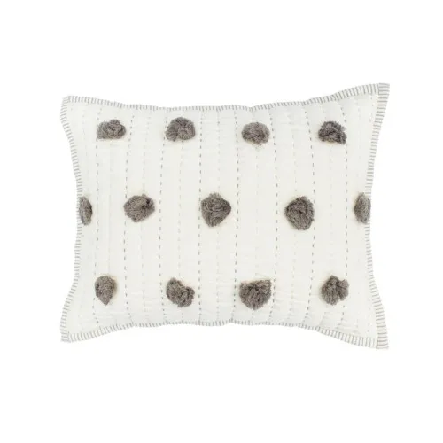 Pehr Designs Monochrome pom pom pillow 12x16